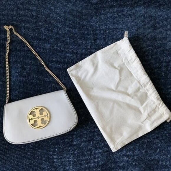 Tory Burch Vera Clutch - New Ivory Color - Picture 1 of 11